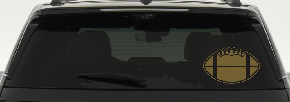 Football Sports Car or Truck Window Decal Sticker (Gold)