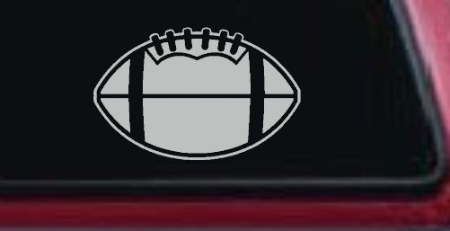 Football Sports Car or Truck Window Decal Sticker (Light Gray)
