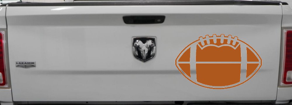 Football Sports Car or Truck Window Decal Sticker (Nut Brown)