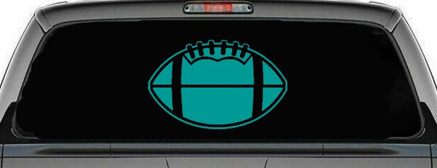 Football Sports Car or Truck Window Decal Sticker (Turquoise)