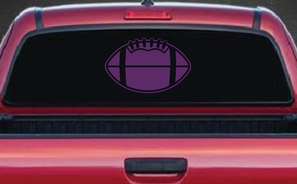 Football Sports Car or Truck Window Decal Sticker (Violet)