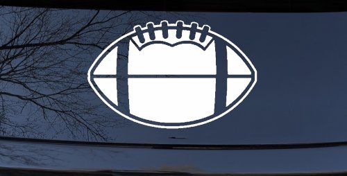 Football Sports Car or Truck Window Decal Sticker (White)