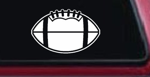 Football Sports Car or Truck Window Decal Sticker (White)