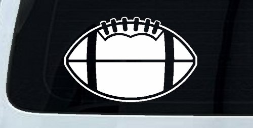 Football Sports Car or Truck Window Decal Sticker (White)