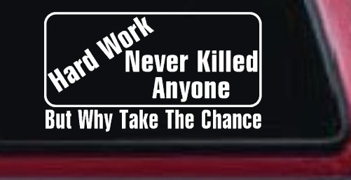 Hard Work Funny Car or Truck Window Decal Sticker