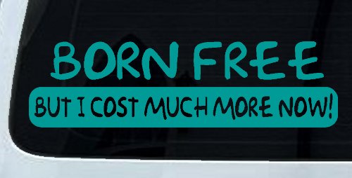 Born Free But I cost Much More Now Funny Car or Truck Window Decal Sticker
