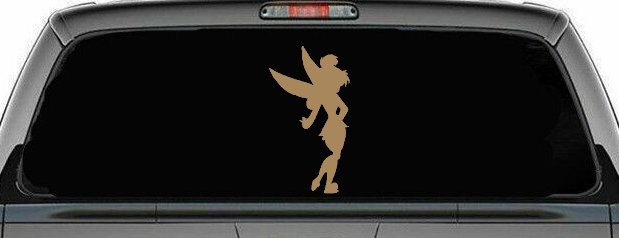 Tinkerbell Tinker Bell Fairy Tale Cartoon Car or Truck Window Decal Sticker (Light Brown)