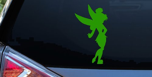 Tinkerbell Tinker Bell Fairy Tale Cartoon Car or Truck Window Decal Sticker (Lime)