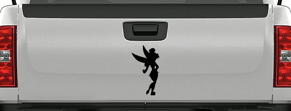 Tinkerbell Tinker Bell Fairy Tale Cartoon Car or Truck Window Decal Sticker (Matte Black)