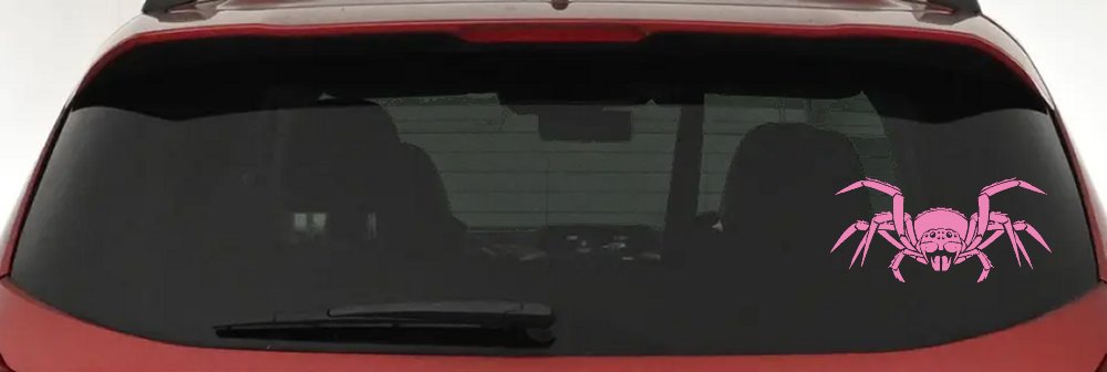 Spider Animals Car or Truck Window Vinyl Decal Sticker (Pink)
