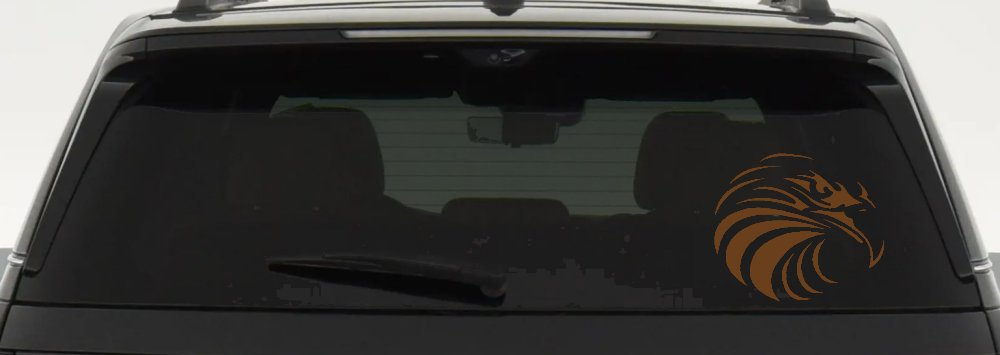 Tribal Eagle Patriotic Car or Truck Window Decal Sticker (Copper)