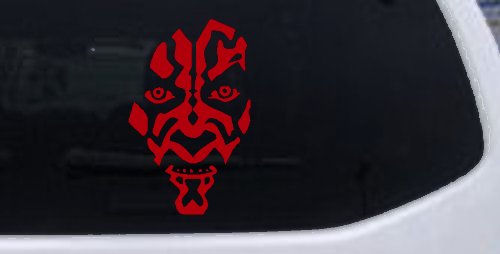 Darth Maul Face Car or Truck Window Decal Sticker (Red)