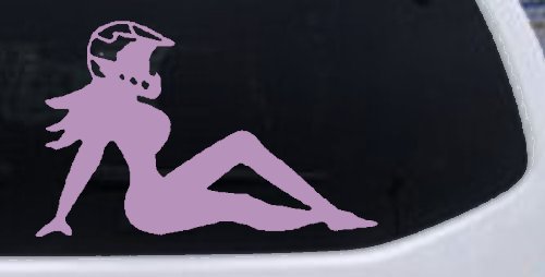 Moto X Mudflap Girl  Car or Truck Window Decal Sticker (Lilac)