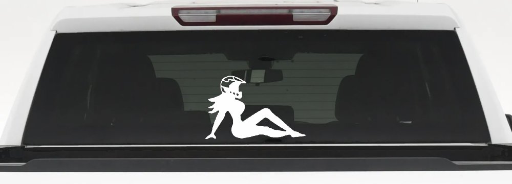 Moto X Mudflap Girl  Car or Truck Window Decal Sticker