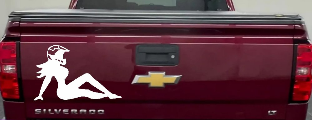 Moto X Mudflap Girl  Car or Truck Window Decal Sticker