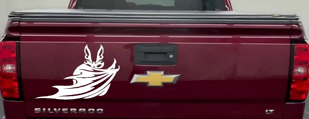 Bat Car Truck Window Decal Sticker Vinyl Auto Graphic (White)