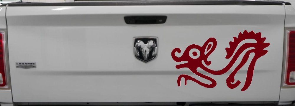 Native American Indian Tribal Animal Car or Truck Window Decal Sticker (Burgundy)