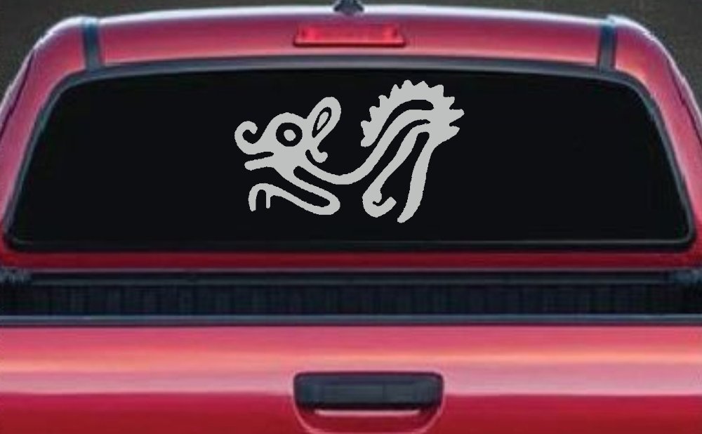 Native American Indian Tribal Animal Car or Truck Window Decal Sticker (Light Gray)