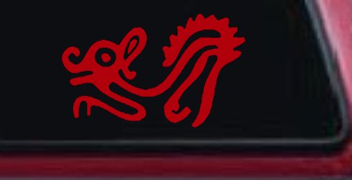 Native American Indian Tribal Animal Car or Truck Window Decal Sticker (Red)