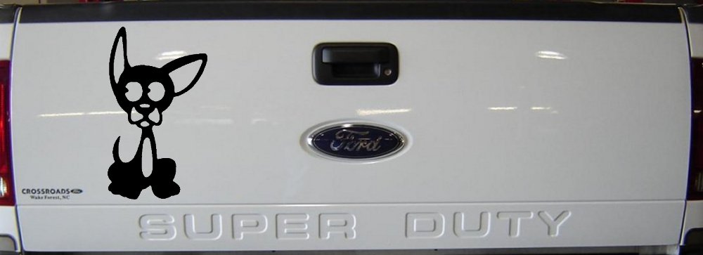 Chihuahua Dog Animals Car or Truck Window Vinyl Decal Sticker (Black)