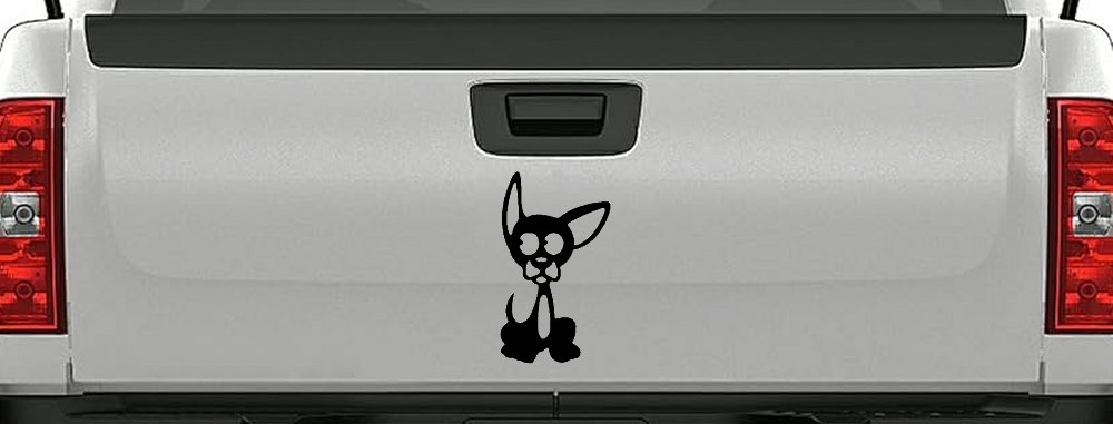 Chihuahua Dog Animals Car or Truck Window Vinyl Decal Sticker (Black)