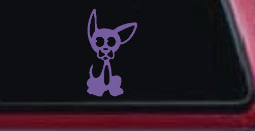 Chihuahua Dog Animals Car or Truck Window Decal Sticker (Purple)