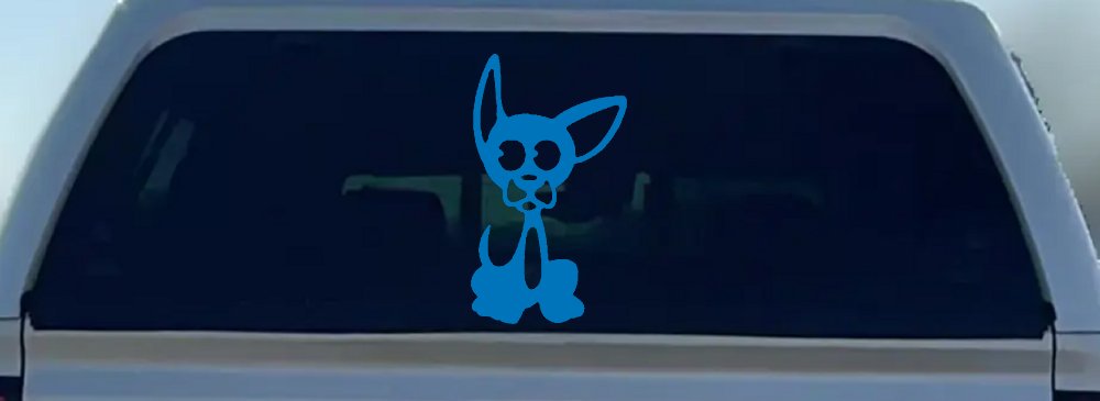 Chihuahua Dog Animals Car or Truck Window Decal Sticker (Sky Blue)
