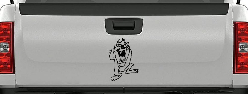 Taz Bird Cartoons Car or Truck Window Decal Sticker (Black)