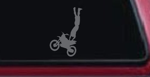 Moto X Rearseat Grab Car or Truck Window Decal Sticker (Silver)
