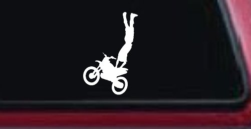 Moto X Rearseat Grab Car or Truck Window Decal Sticker (White)
