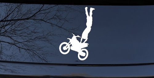 Moto X Rearseat Grab Car or Truck Window Decal Sticker (White)