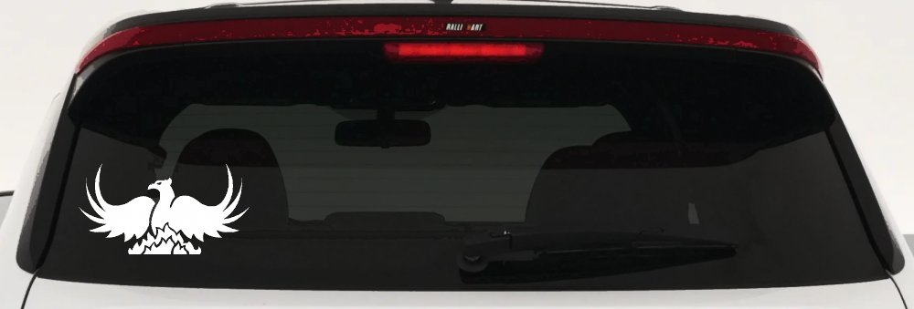 Tribal Phoenix Decal Sticker for Car Truck Window Vinyl Art (White)