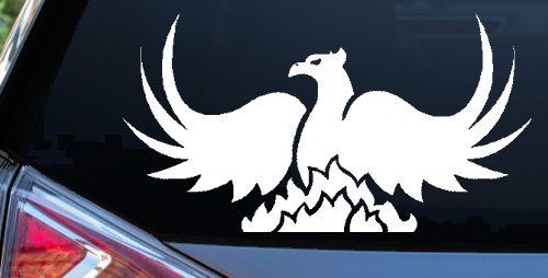 Tribal Phoenix Decal Sticker for Car Truck Window Vinyl Art (White)