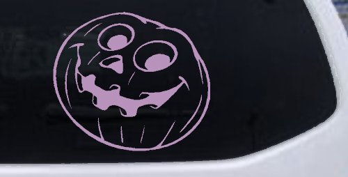 Jack O Lantern Halloween Car or Truck Window Decal Sticker (Lilac)