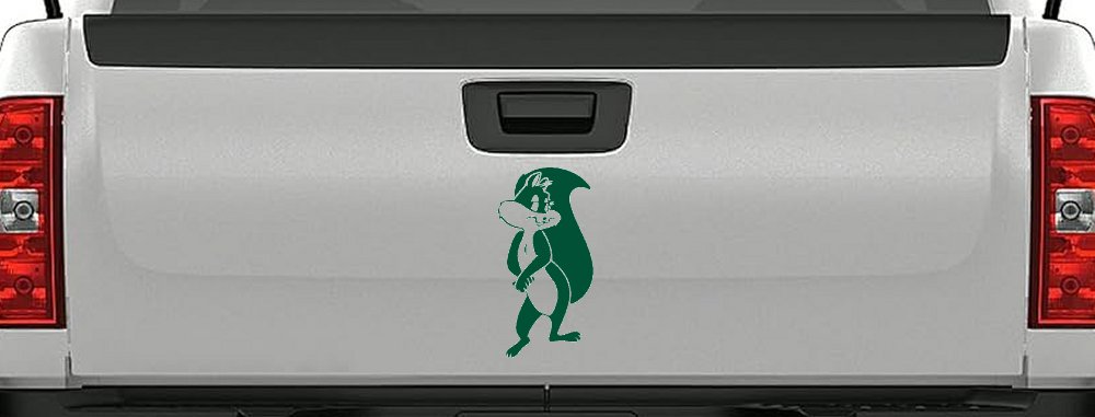 Penelope the Skunk Cartoons Car or Truck Window Decal Sticker (Dark Green)