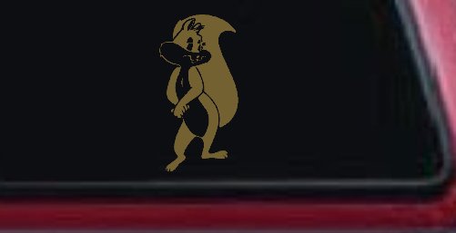 Penelope the Skunk Cartoons Car or Truck Window Decal Sticker (Gold)
