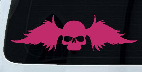 Skull with Wings Biker Car or Truck Window Decal Sticker