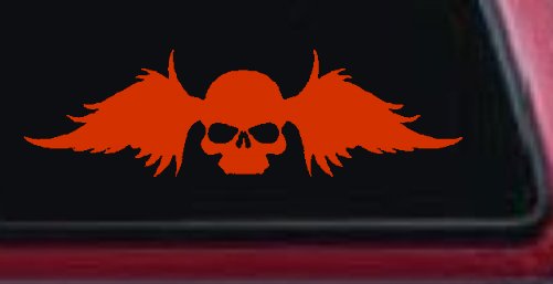 Skull with Wings Biker Car or Truck Window Decal Sticker