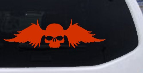Skull with Wings Biker Car or Truck Window Decal Sticker