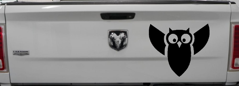 Native American Indian Owl Car or Truck Window Decal Sticker (Black)