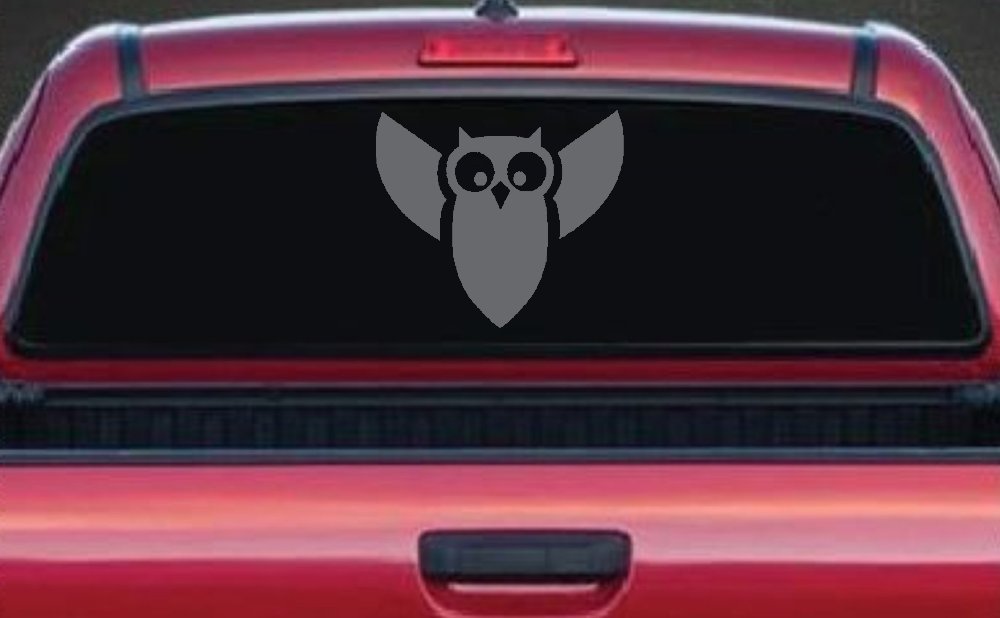 Native American Indian Owl Car or Truck Window Decal Sticker (Silver)