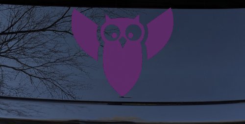 Native American Indian Owl Car or Truck Window Decal Sticker (Violet)