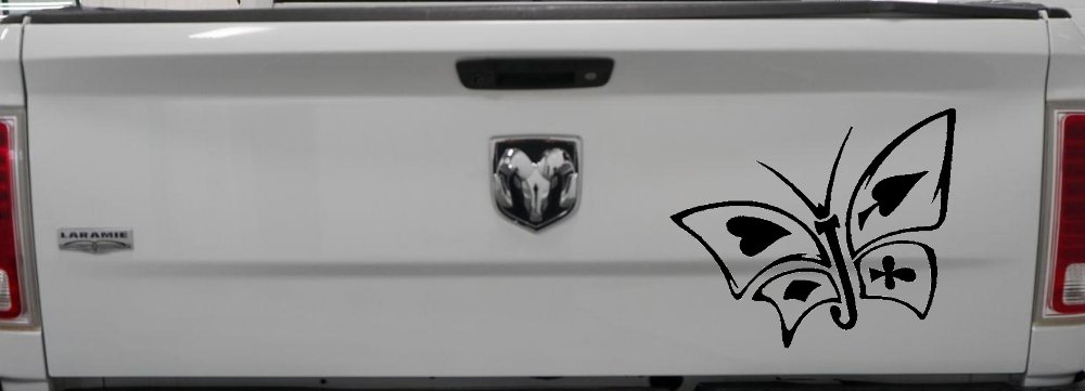 Tribal Poker Butterfly Butterflies Car or Truck Window Decal Sticker