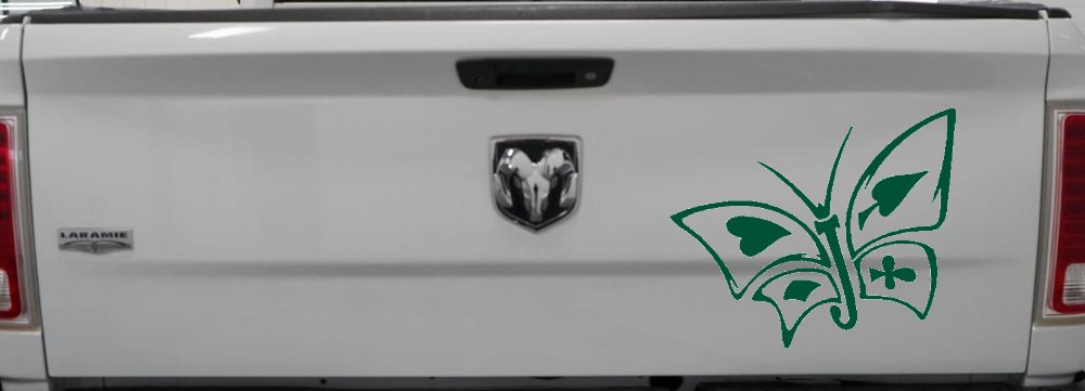 Tribal Poker Butterfly Butterflies Car or Truck Window Decal Sticker