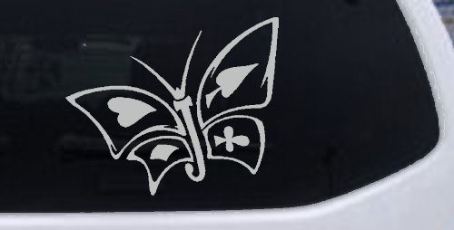 Tribal Poker Butterfly Butterflies Car or Truck Window Decal Sticker
