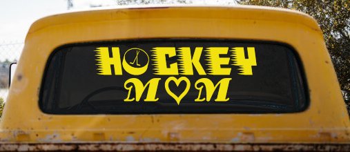 Hockey Mom Sports Car or Truck Window Decal Sticker