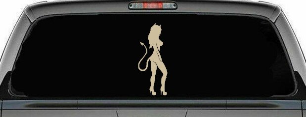 Evil Devil Girl Car or Truck Window Decal Sticker