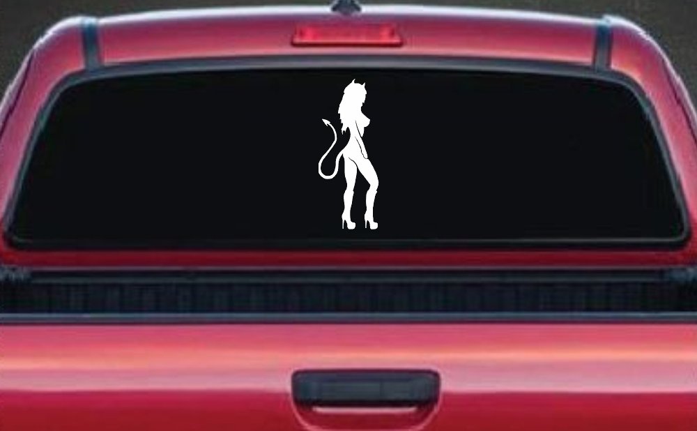 Evil Devil Girl Car or Truck Window Decal Sticker