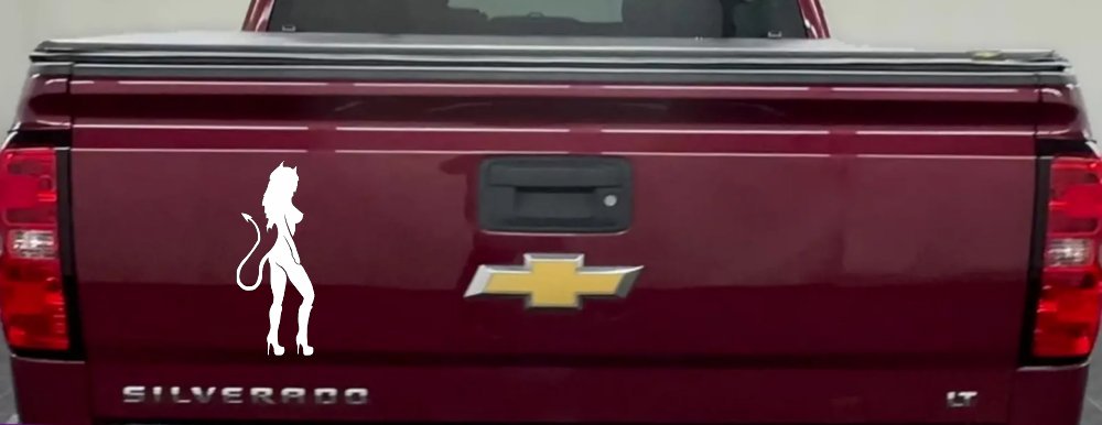 Evil Devil Girl Car or Truck Window Decal Sticker