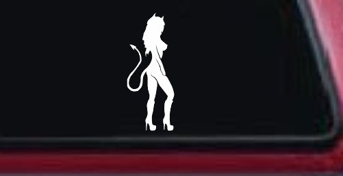 Evil Devil Girl Car or Truck Window Decal Sticker